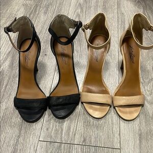 Lucky Brand Women's Black and Tan Heels